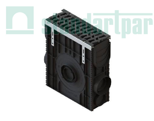Пескоуловитель сборный DN150 пластик. PolyMax Drive с решетк. чугунной шина кл.Е (к-т) 082800755