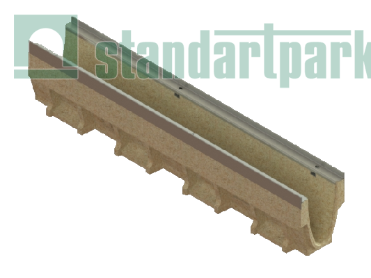 Лоток водоотводный полимербетонный CompoMax Drive DN100 h210