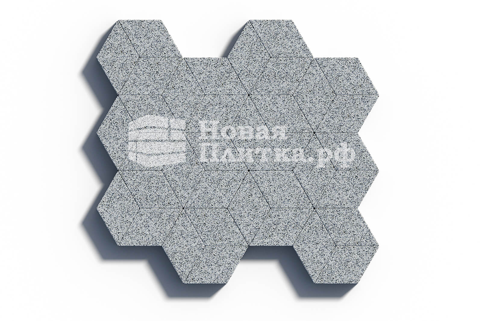 Тротуарная плитка Ромб Б.1.Р.8 200х200х80 стоунмикс Белый с Черным