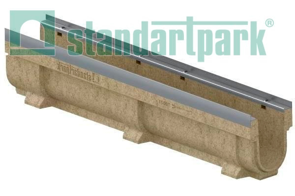 Лоток водоотводный полимербетонный CompoMax Drive DN100 h210 под решетку кл. Е600