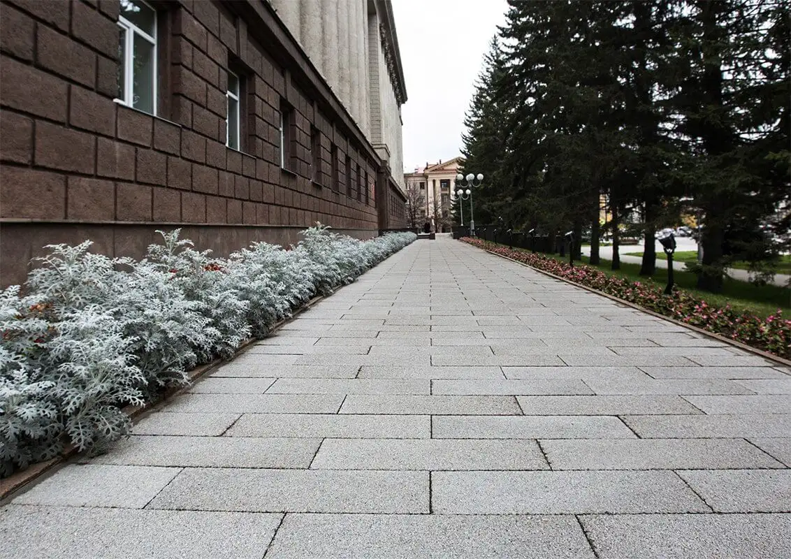 Тротуарная плитка Паркет Б.6.П.8см 600х200х80 гранит Белый