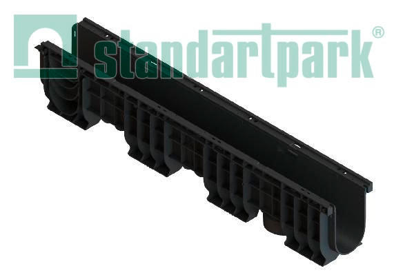 Лоток водоотводный пластиковый PolyMax Basic DN100 h200