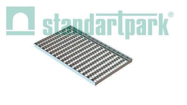 Решетка водоприемная Basic DN500 [66х33х2] ячеистая стальная оцинкованная кл. А15