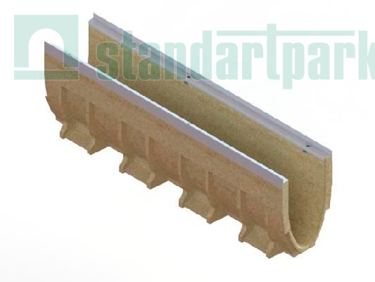 Лоток водоотводный CompoMax Drive DN150 H32 полимербетонный усиленный кл.С, D, Е