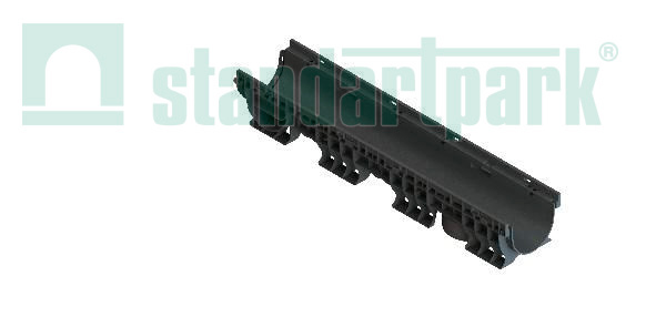 Лоток водоотводный пластиковый PolyMax Basic DN150 h165 с высоким бортом
