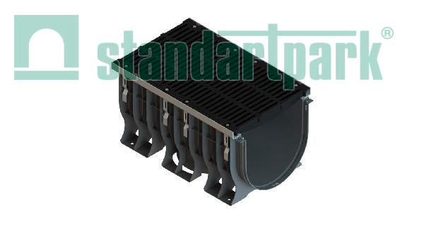Лоток PolyMax пластиковый с решеткой щелевой чугунной ВЧ кл. Е600 (к-т) 0890005