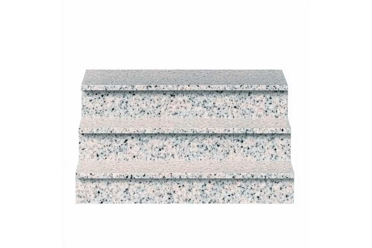 Гранитные ступени 1200x350x30  Мансуровское Термообр., Бучарда, Фаска 5x5
