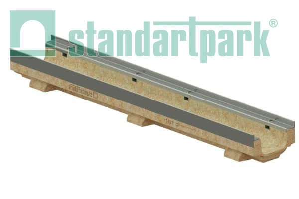 Лоток водоотводный полимербетонный CompoMax Drive DN100 h100 под решетку кл. Е600