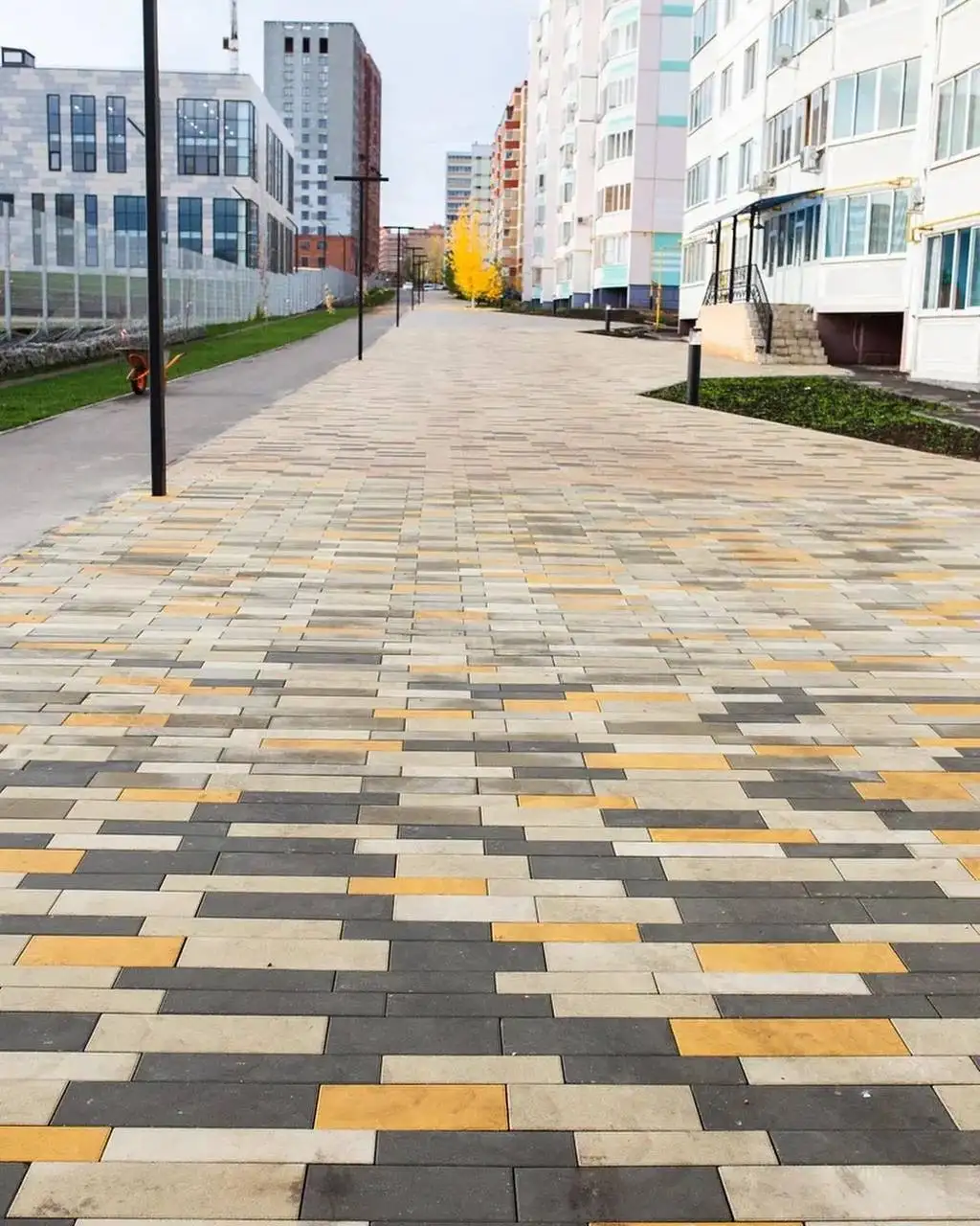 Тротуарная плитка Паркет Б.9.Псм.8 стандарт Черный