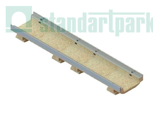 Лоток водоотводный мелкосидящий CompoMax Drive DN150 полимербетонный H80 кл.С,D,E