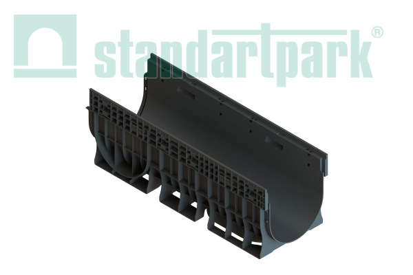 Лоток водоотводный пластиковый PolyMax Basic DN300 h360