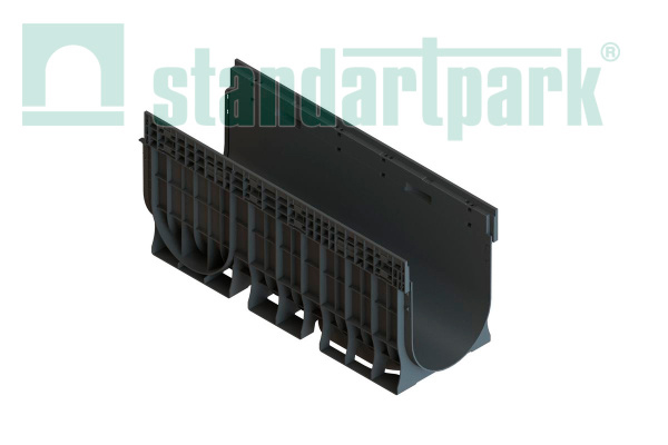 Лоток водоотводный пластиковый PolyMax Basic DN300 h460