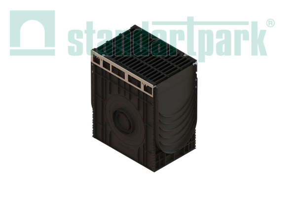 Пескоуловитель сборный PolyMax Drive DN300 H616 с чугунной щелевой решеткой C250 (к-т)