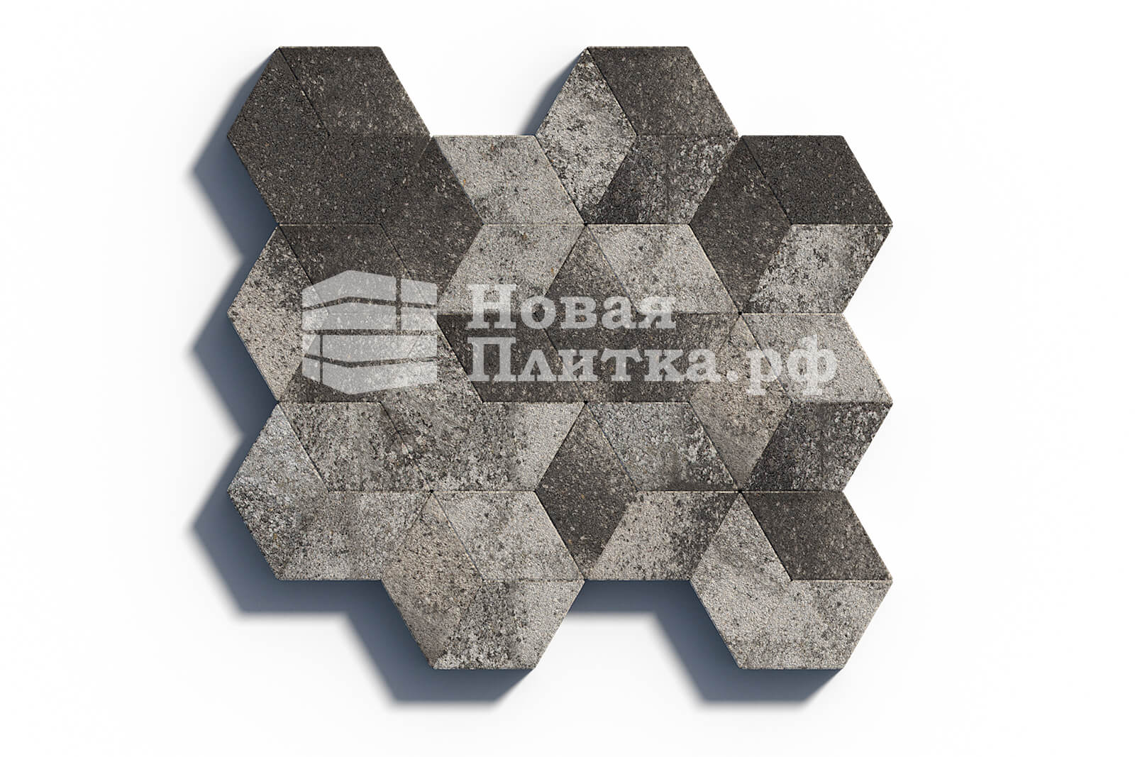 Тротуарная плитка Ромб Б.1.Р.8 200х200х80 гранит листопад Старый замок