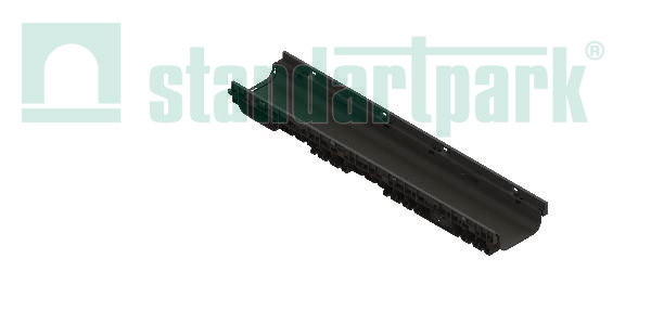 Лоток водоотводный пластиковый PolyMax Basic DN150 h95 с высоким бортом