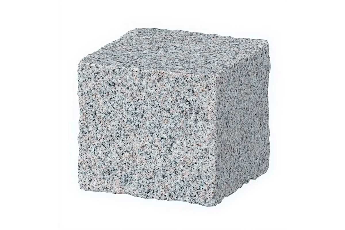 Гранитная Брусчатка 100х100x100 Ташмурунское Колотая