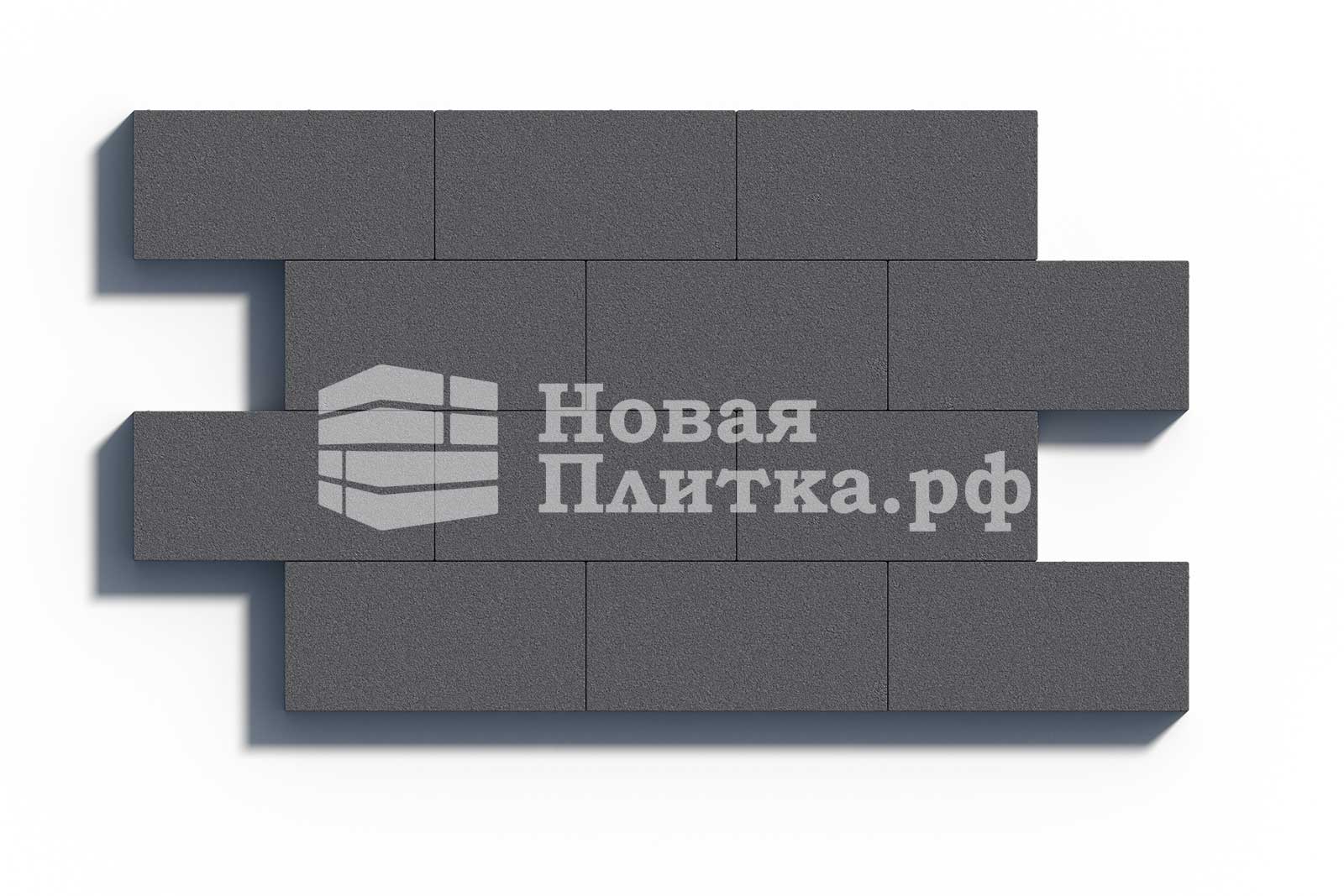 Тротуарная плитка Б.5.П.8см 600х300х80 гранитный Черный