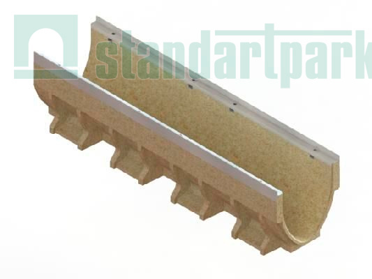 Лоток водоотводный CompoMax Drive полимербетонный V-образный DN200 H260 кл.D,E 75571V