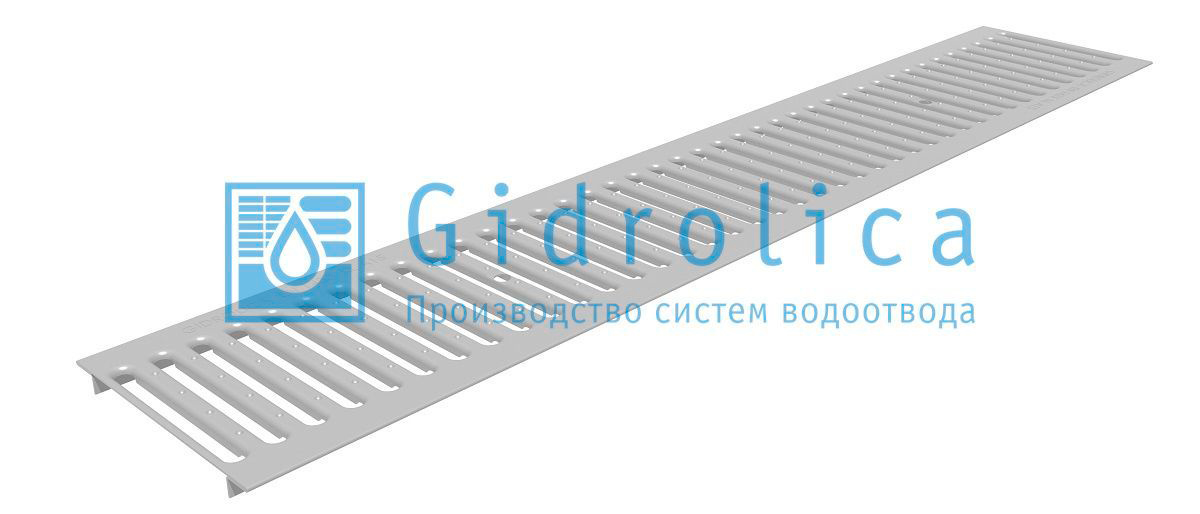 Решетка водоприемная Gidrolica Standart РВ -15.18,6.100 - штампованная стальная оцинков, кл. А15