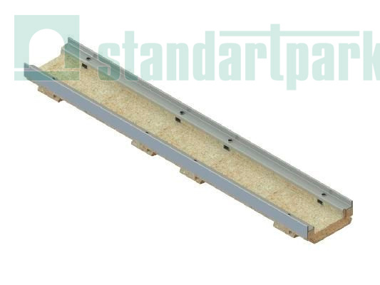 Лоток водоотводный полимербетонный мелкосидящий CompoMax Drive DN100 кл. С250, D400, E600 h60