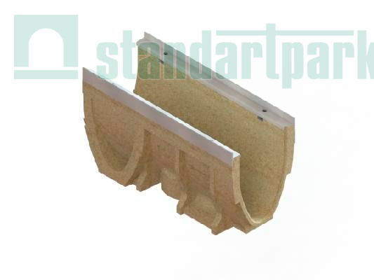 Лотки полимербетонные CompoMax Drive DN150 каскадом h260-h320 полуметровые под решетки кл. E