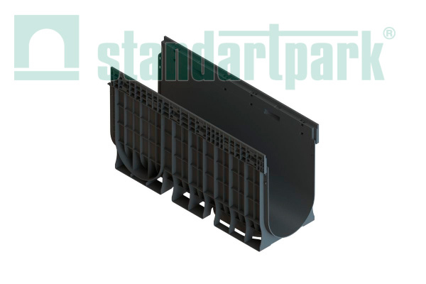 Лоток водоотводный пластиковый PolyMax Basic DN300 h560