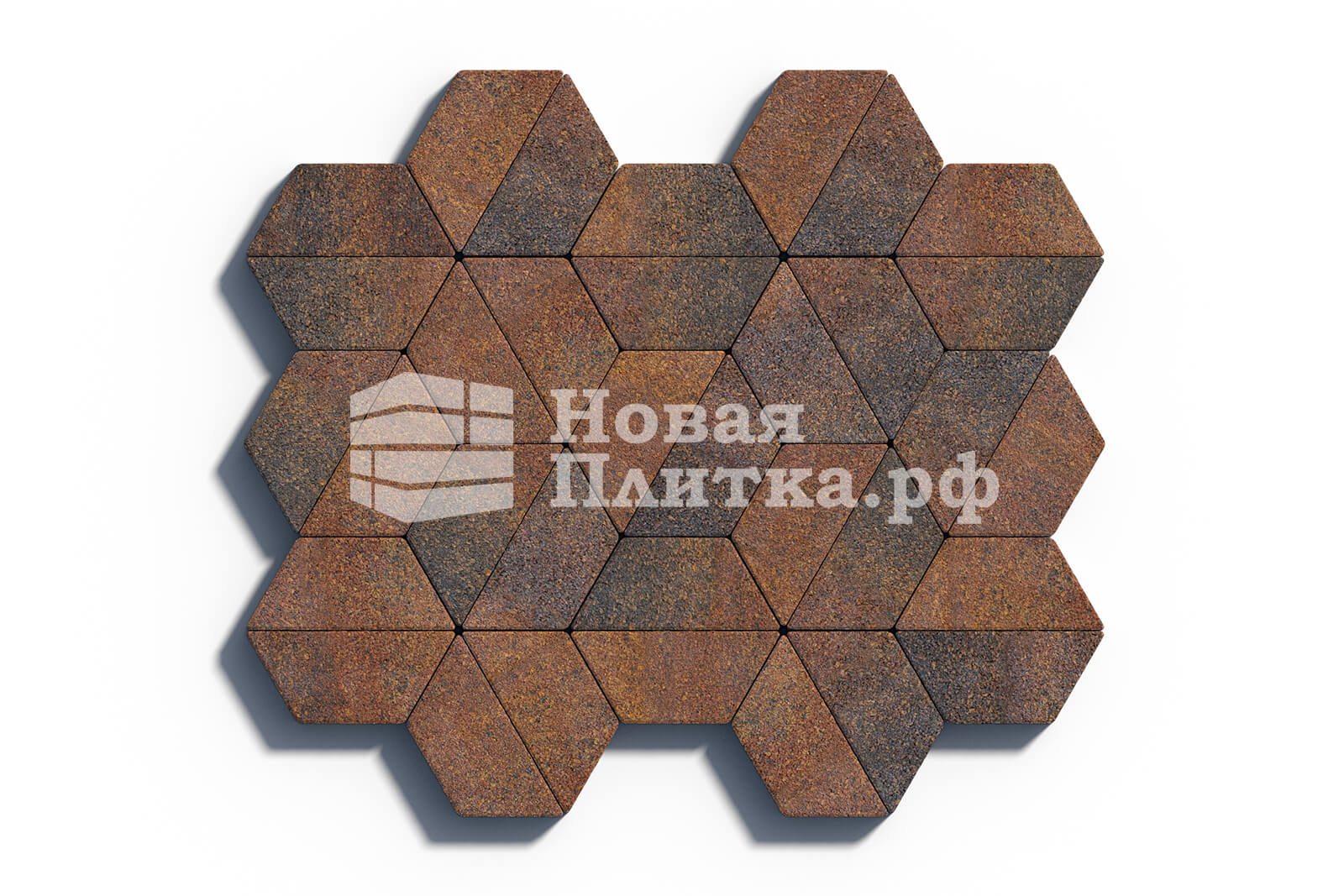 Тротуарная плитка Трапеция 1.Т.8 400х200х80 гранитный колормикс Арабская ночь