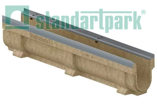 Лоток водоотводный полимербетонный CompoMax Drive DN100 h210 под решетки кл. C250, D400