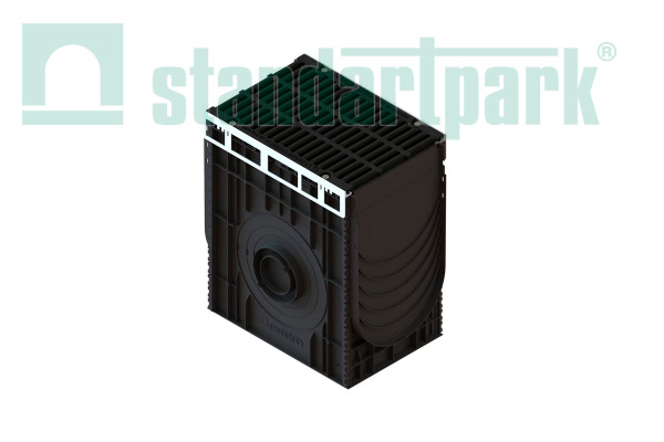 Пескоуловитель сборный PolyMax Drive DN300 H616 с чугунной щелевой решеткой D400 (к-т)