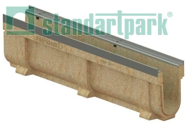 Лоток водоотводный полимербетонный CompoMax Drive DN100 h260 под решетки кл. C250, D400