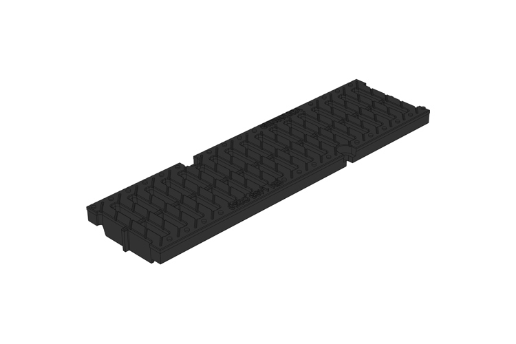 Решетка водоприемная Gidrolica Pro РВ -10.13,5.50 - щелевая пластиковая, кл. С250 (509)