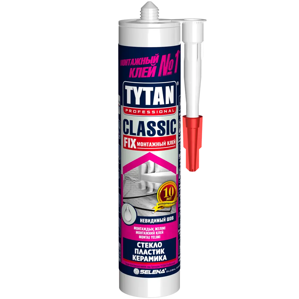 Клей для панелей ПВХ монтажный Tytan Classic Fix 280 мл прозрачный