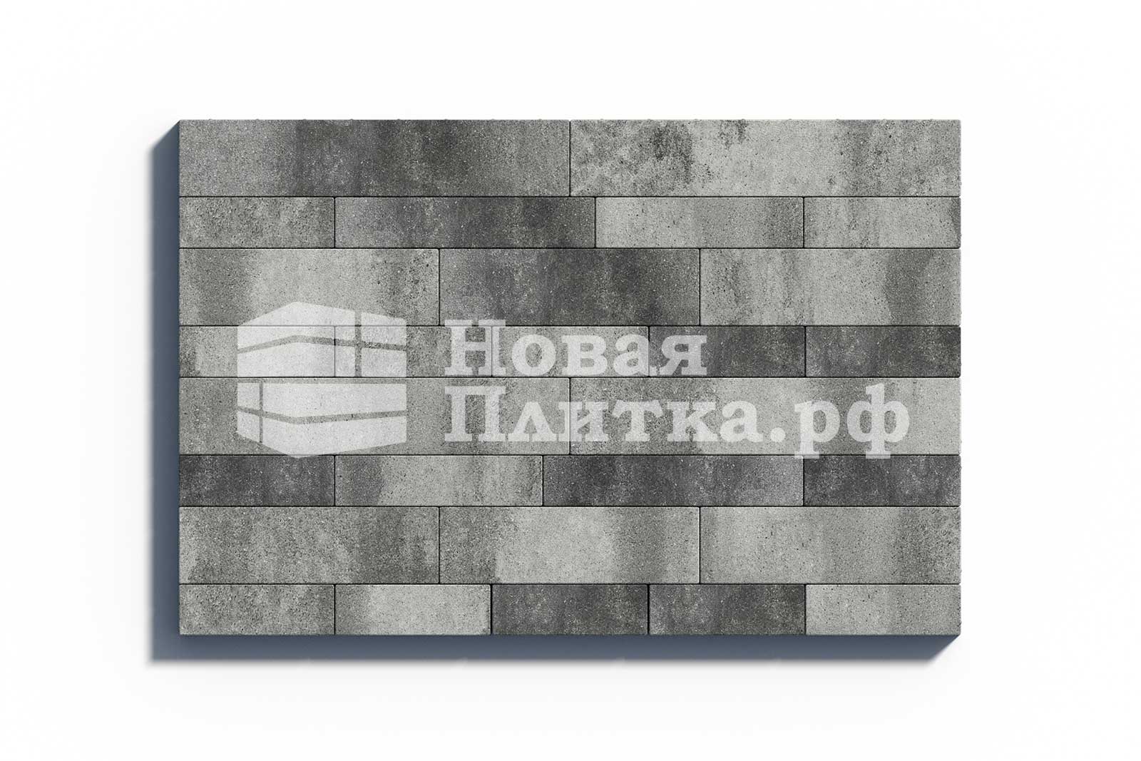 Тротуарная плитка Паркет Б.16.Псм.8 гладкий листопад Антрацит