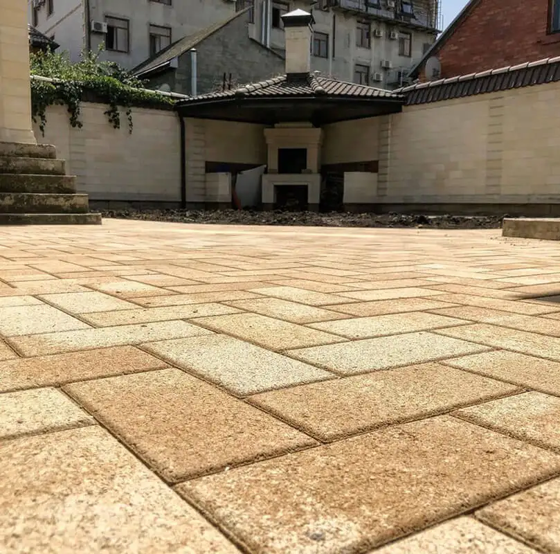 Тротуарная плитка Кирпич А.2.П.4см 200х100х40 искусственный камень Степняк