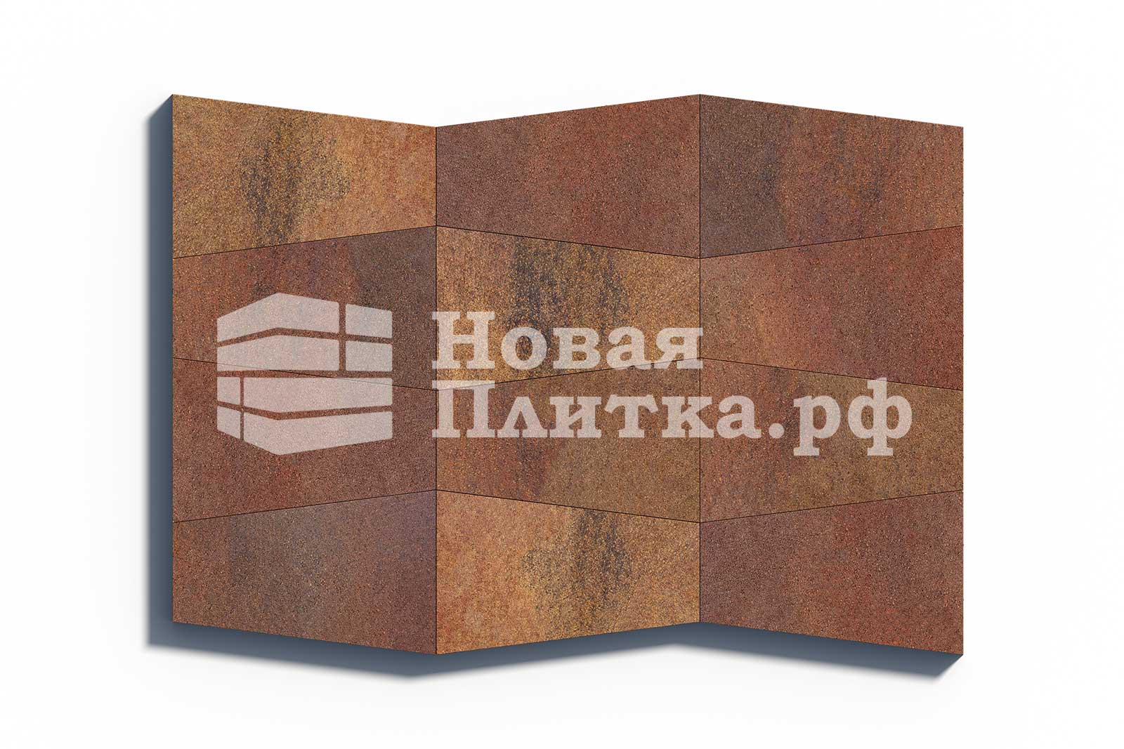 Тротуарная плитка Рутрум 500х800х300х80 гранитный колормикс Арабская ночь