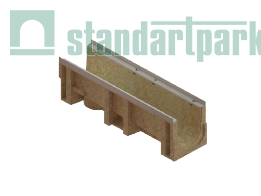 Лоток водоотводный CompoMax DN200 полимербетонный кл.D,Е,F