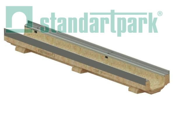 Лоток водоотводный полимербетонный CompoMax Drive DN100 h100 под решетки кл. C250, D400