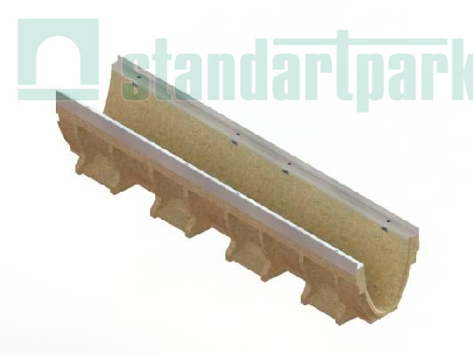 Лотки водоотводные полимербетонные CompoMax Drive DN150 каскадом h210-h320 под решетки кл.D, E