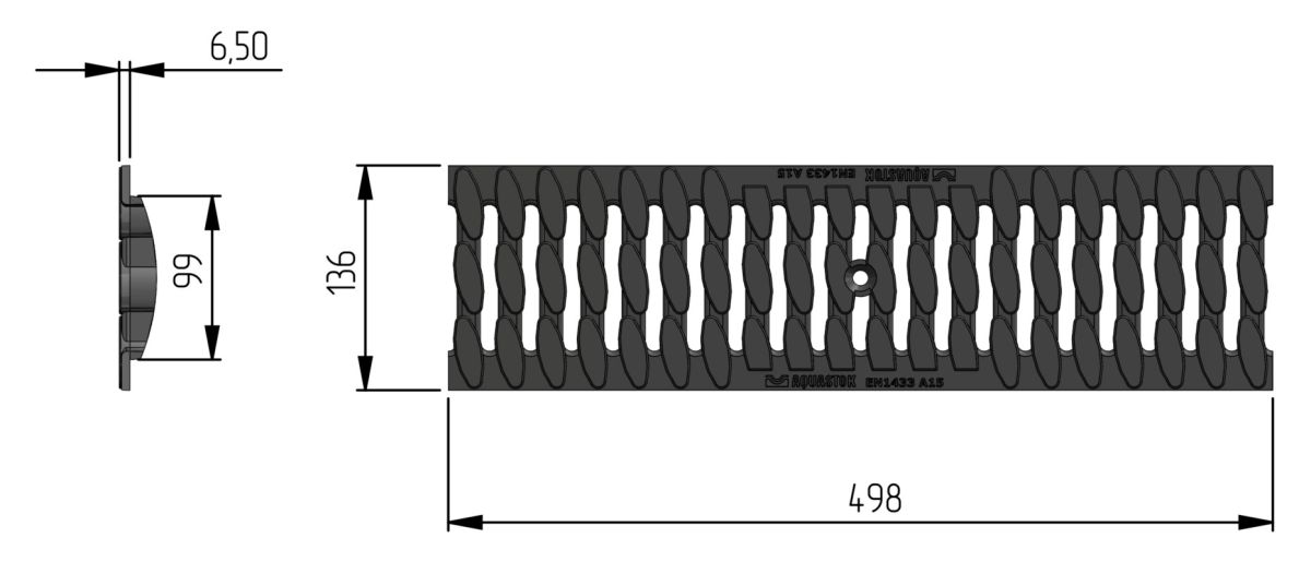 Решетка РПК Norma DN100 А 15 Aquastok (310031A)