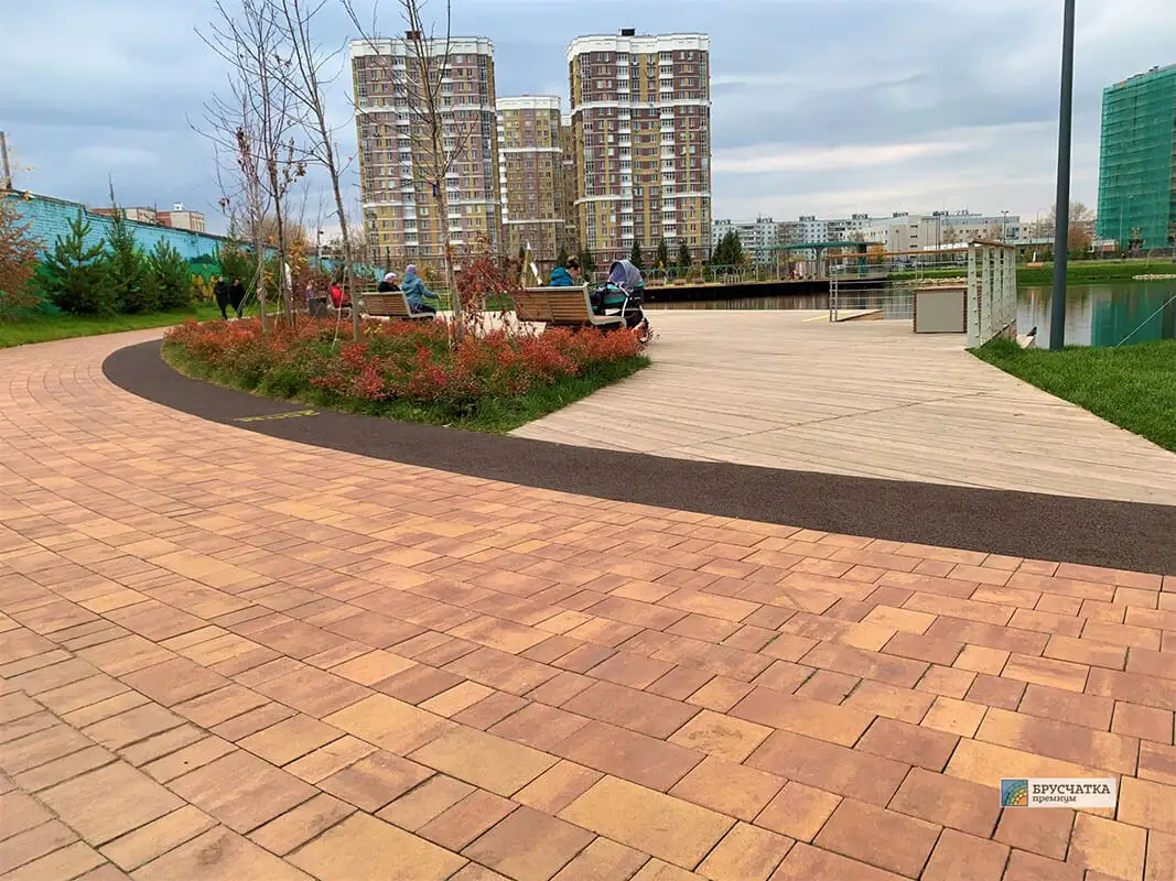 Тротуарная плитка Старый Город А.1.Фсм.4 гладкий листопад Каир