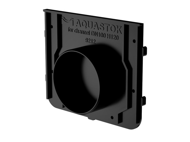 Заглушка торцевая пластиковая для DN100 H120-H180, класс нагрузки Е600 Aquastok (9212)