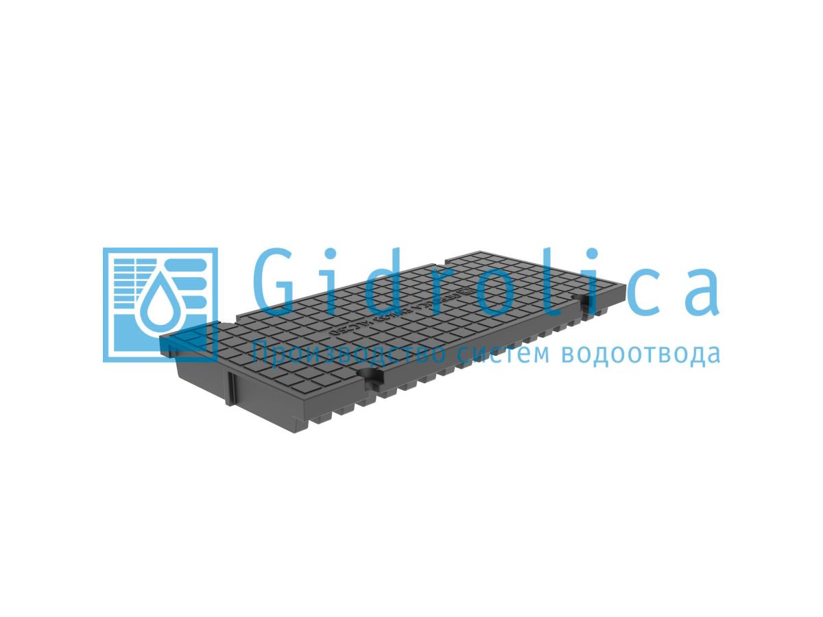 Глухая крышка для лотка водоотводного Gidrolica Pro КЛ-20.23,8.50 - пластиковая, кл. С250 (526)