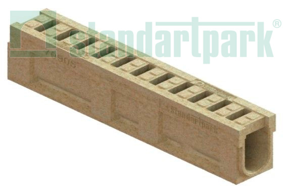 Блок монолитный водоотводный CompoMax DN100 полимербетонный кл. D400 70904