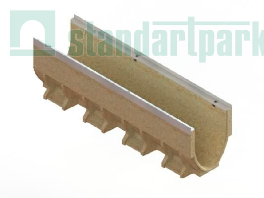 Лотки водоотводные полимербетонные CompoMax Drive DN200 с внутр. улон. h215-410 под решетки кл.С