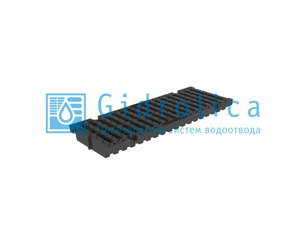Решетка водоприемная Gidrolica Pro РВ -15.18,8.50 - щелевая пластиковая, кл. С250 (512)