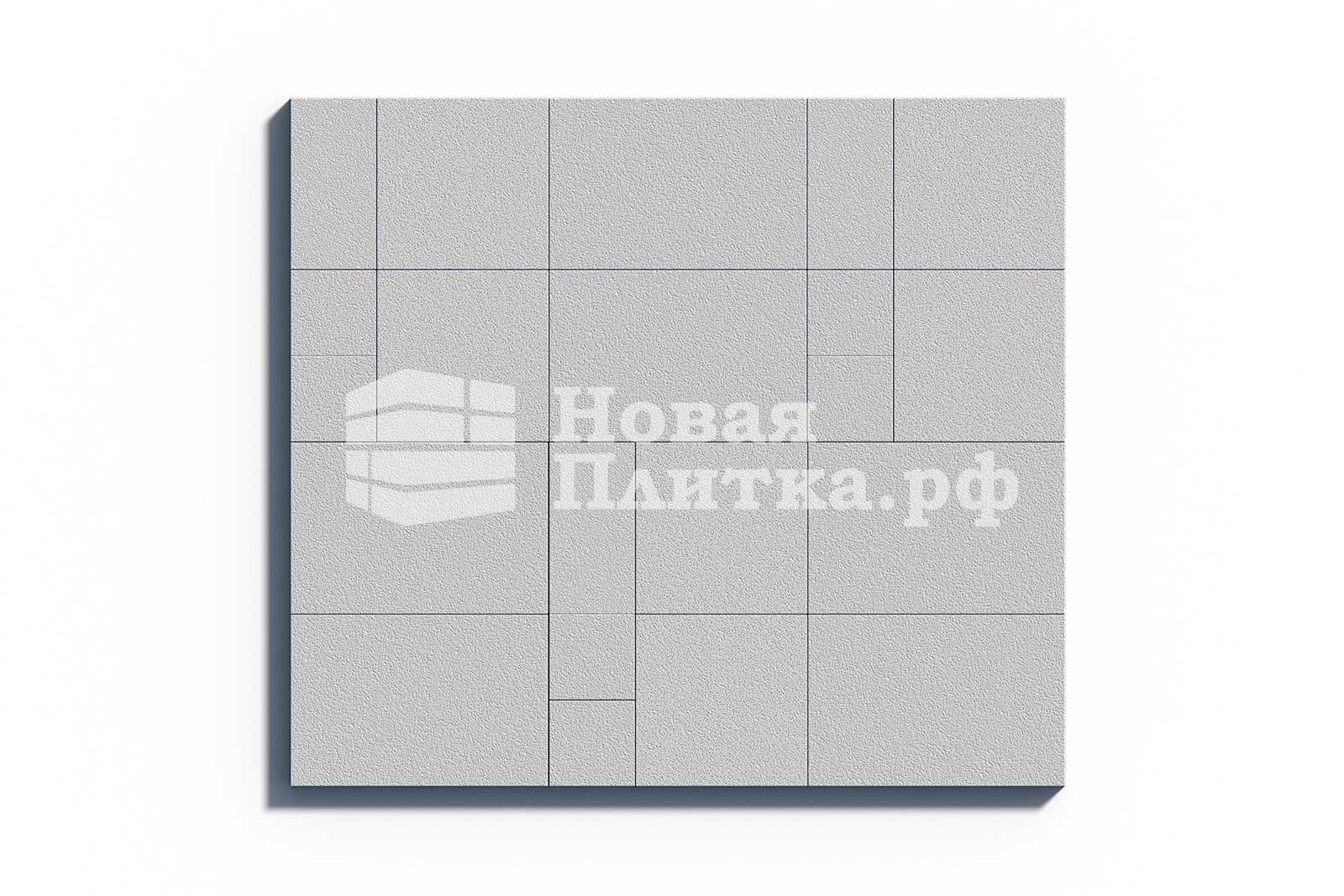 Тротуарная плитка Грандо Б.9.Фсм.6 стоунмикс Белый