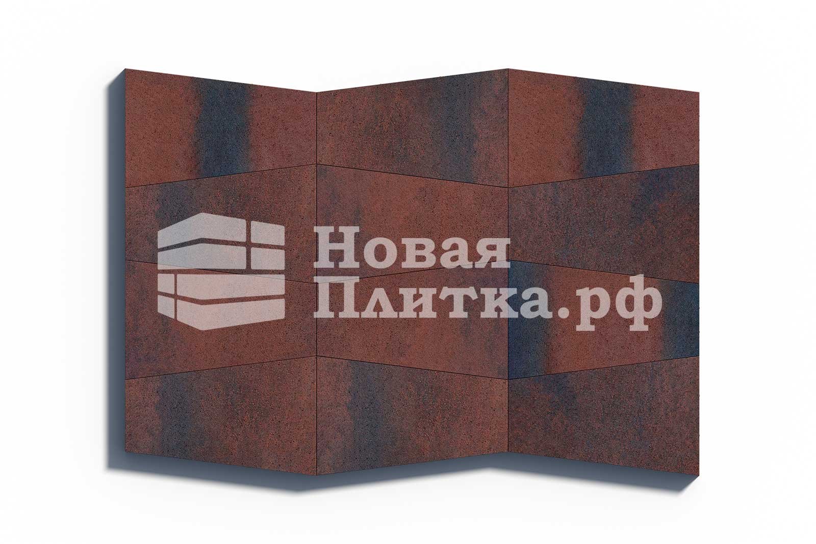 Тротуарная плитка Рутрум 500х800х300х80 гранитный колормикс Клинкер