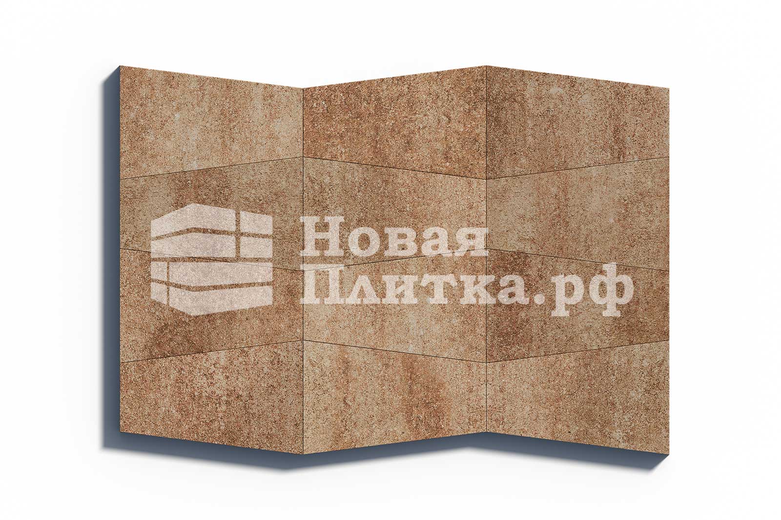 Тротуарная плитка Рутрум 500х800х300х80 гладкий колормикс Степняк
