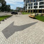 Тротуарная плитка Кирпич А.2.П.4см 200х100х40 гранитный Белый