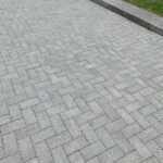 Тротуарная плитка Кирпич А.2.П.4см 200х100х40 гранит Серый